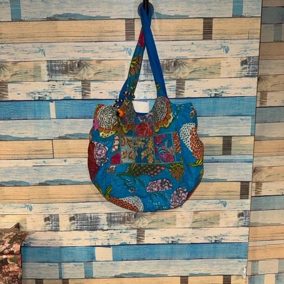 Colorful Patchwork Tote Bag - Picture 2 of 3